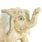 Light Brown Wood Elephant Handmade Sculpture Set, 3ct.